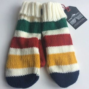 NWT Hudson's Bay Striped Mittens Small/Medium